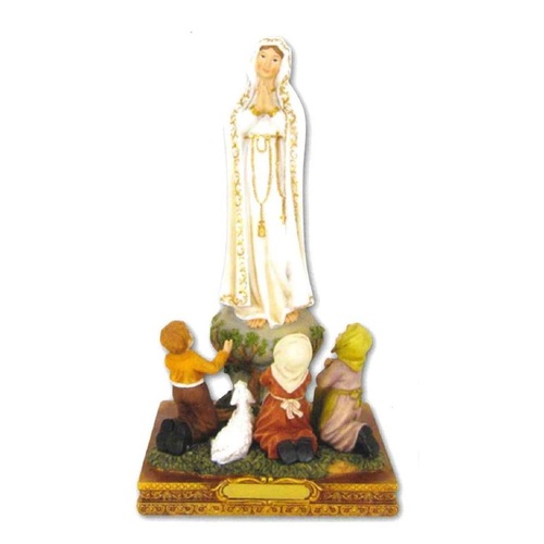 RESIN STATUE OUR LADY FATIMA 30CM