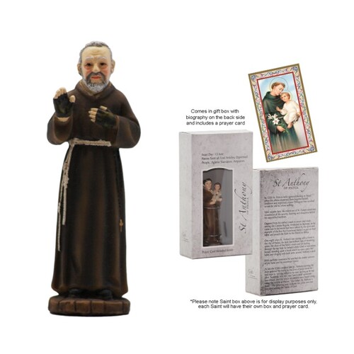 STATUE & PRAYER CARD SET - ST PADRE PIO