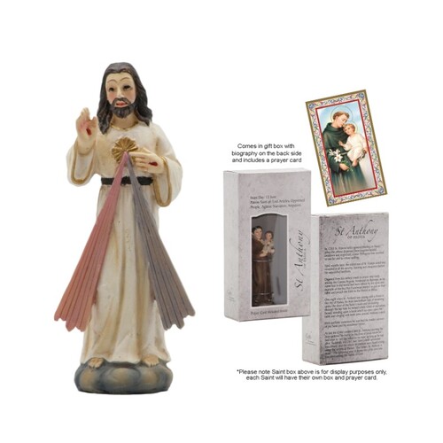 STATUE & PRAYER CARD SET - DIVINE MERCY