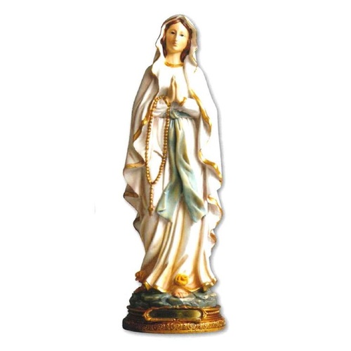 RESIN STATUE OUR LADY OF LOURDES 12CM