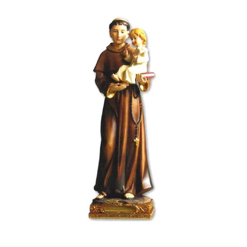RESIN STATUE ST ANTHONY 20CM                   