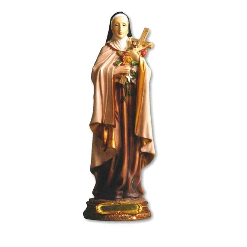 RESIN STATUE ST THERESE 23CM