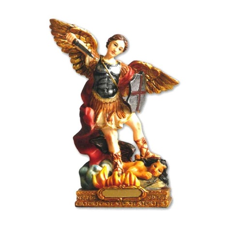 RESIN STATUE ST MICHAEL 20 CM           