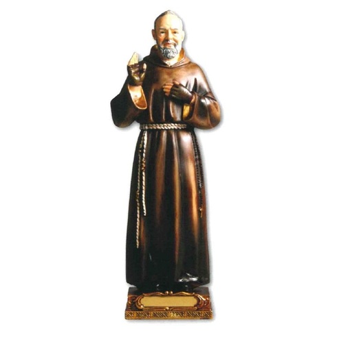 RESIN STATUE PADRE PIO 23 CM   