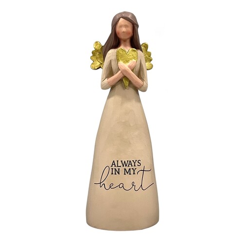 RESIN THOUGHTFUL ANGEL 200MM - ALWAYS IN MY HEART