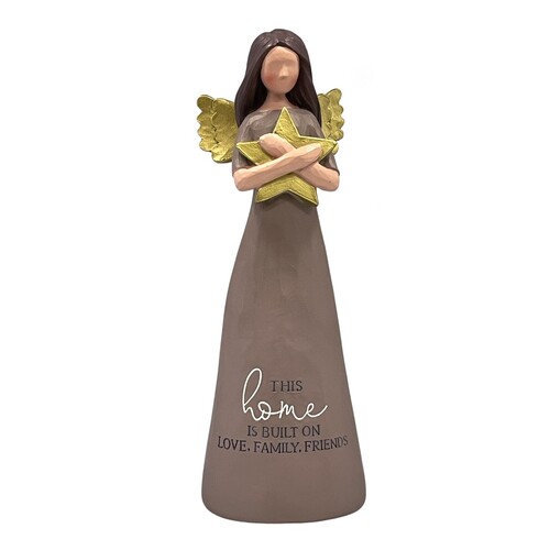 RESIN THOUGHTFUL ANGEL 200MM - HOME