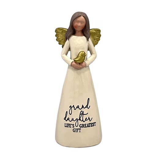 RESIN THOUGHTFUL ANGEL 135MM - GRANDDAUGHTER