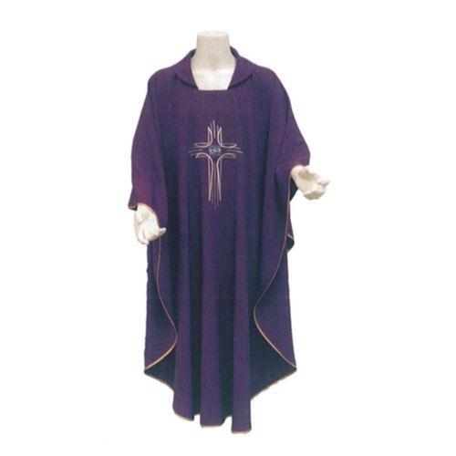 CHASUBLE AND STOLE SET CROSS Purple
