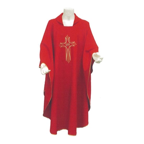 CHASUBLE AND STOLE SET CROSS Red