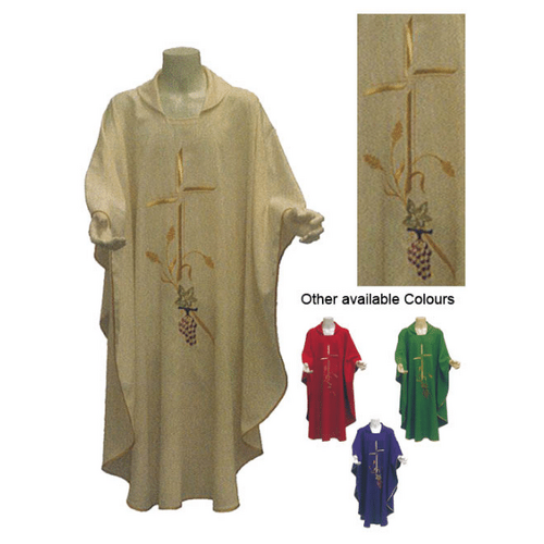 CHASUBLE AND STOLE CROSS / WHEAT