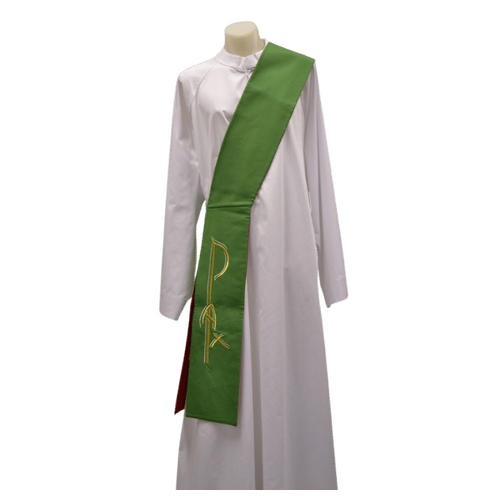 STOLE DEACON PAX REVERSIBLE GREEN/RED