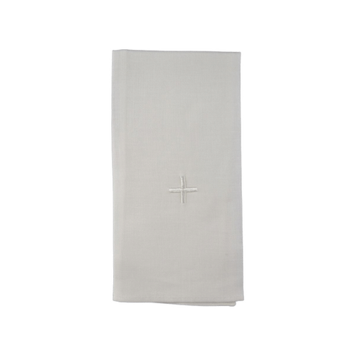FINGER TOWEL LINEN 330 x 240mm WHITE CROSS 