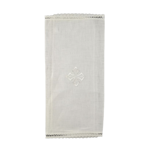 PURIFICATOR LINEN 370 X 500MM LACE TRIM