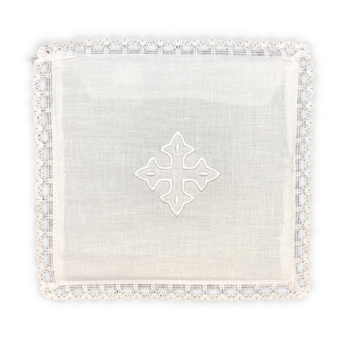 PALL LINEN WITH LACE 180 X 180MM