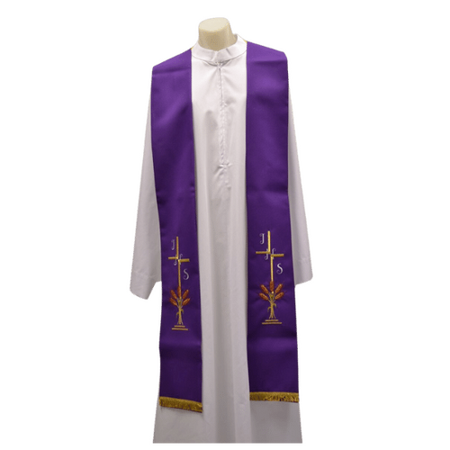 STOLE PURPLE - WHEAT & CROSS            