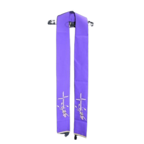 STOLE PURPLE - CROSS WHEAT & GRAPES