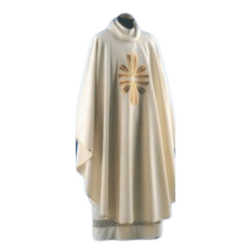 CHASUBLE AND STOLE PURE WOOL WHITE          