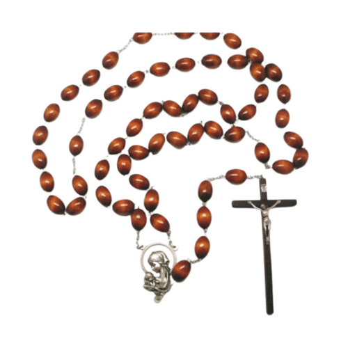 WALL ROSARY WOOD OVAL